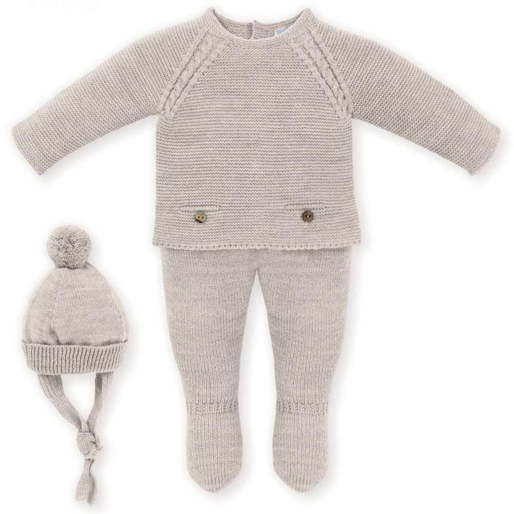 CLEARANCE SALE - Mac Ilusion - Three Piece Knitted Suit PINK, BLUE & WHITE - Mariposa Children's Boutique