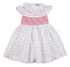 Naxos SS23 - Girls White & Multi Colour Smocked Dress - Mariposa Children's Boutique