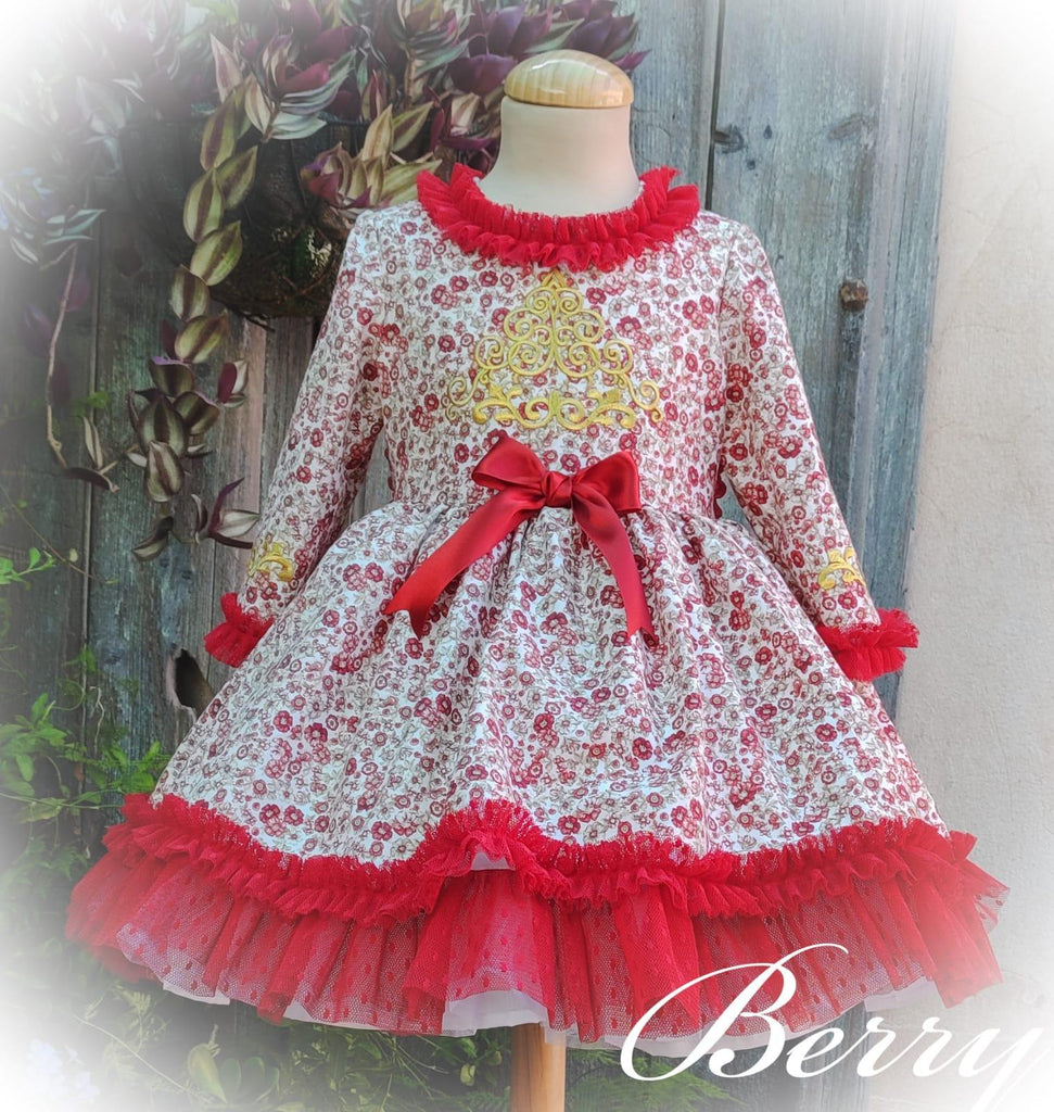 Exclusive Berry Dress Handmade to Order - Mariposa Children's Boutique