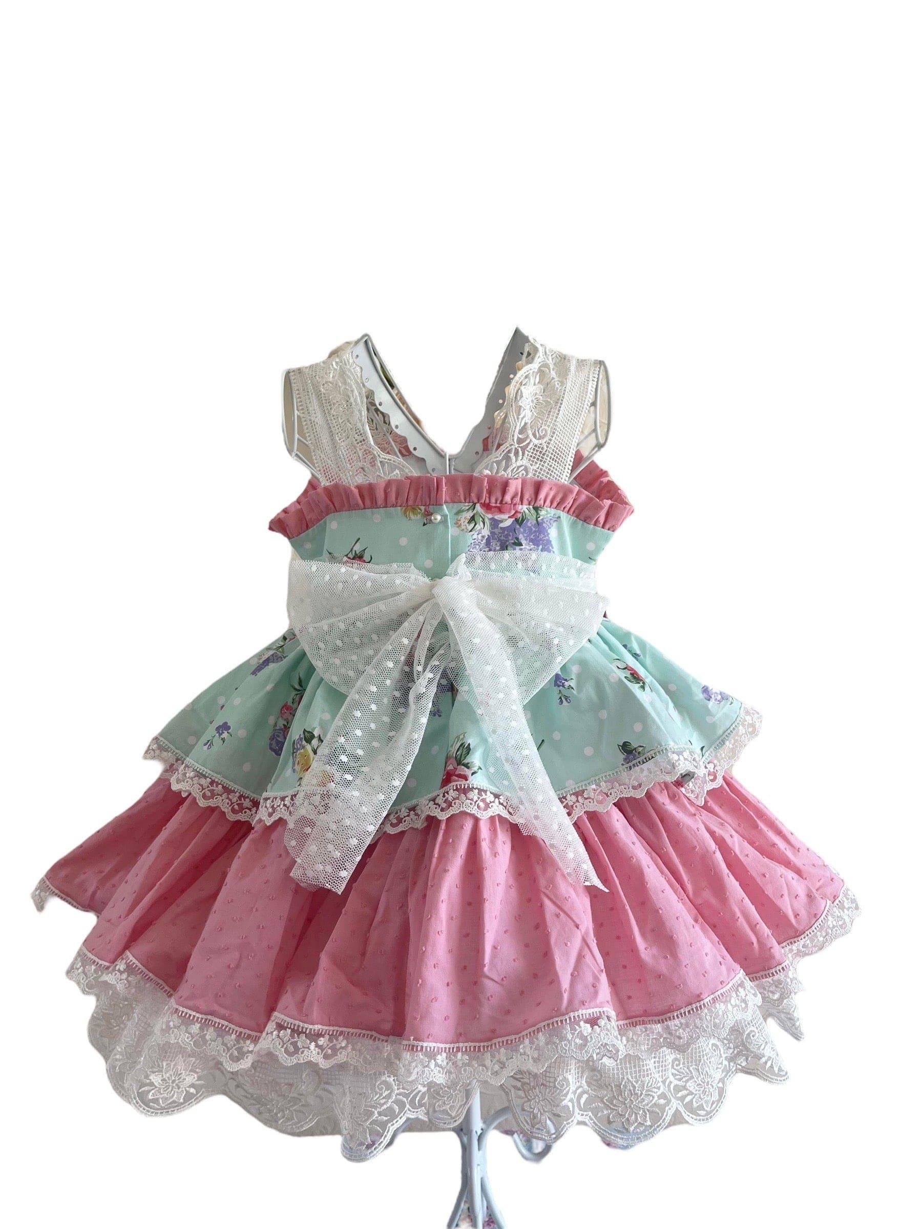 Exclusive - Girl’s Macarena Handmade in Spain Dress IN-STOCK - Mariposa Children's Boutique