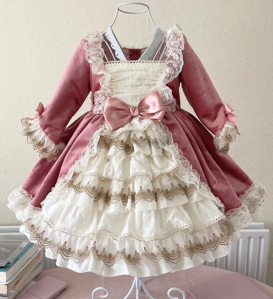 Exclusive - Vintage Rose Puffball Dress - Mariposa Children's Boutique