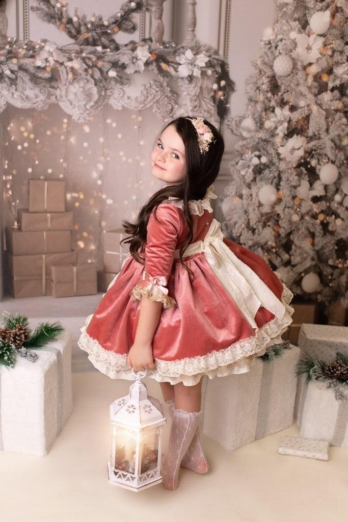 Exclusive - Vintage Rose Puffball Dress - Mariposa Children's Boutique