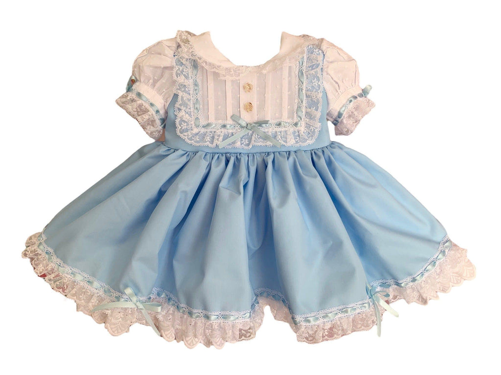 Exclusive Made to Order Emily Baby Blue Dress - Mariposa Children's Boutique