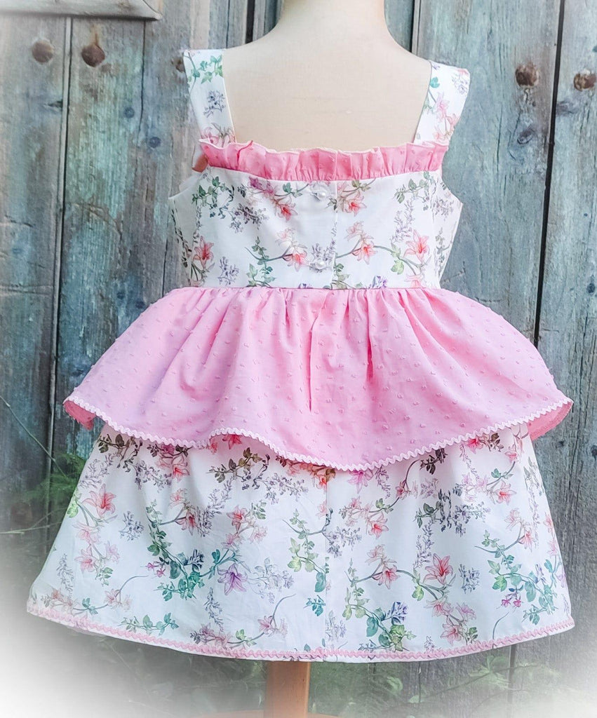 Exclusive SS23 Made to Order - Girl’s Tina Floral Print Summer Dress - Mariposa Children's Boutique