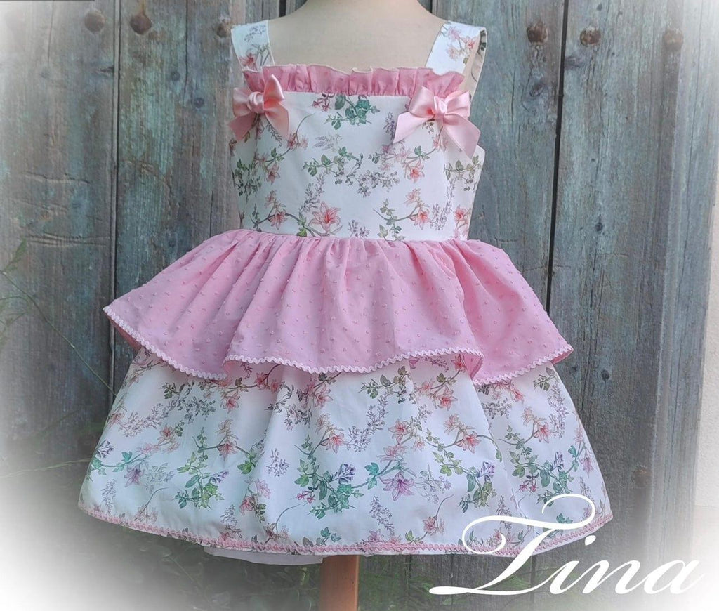Exclusive SS23 Made to Order - Girl’s Tina Floral Print Summer Dress - Mariposa Children's Boutique