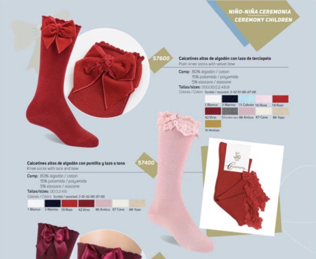 Socks AW21 PRE-ORDER - Lace Top Knee High Socks - Mariposa Children's Boutique