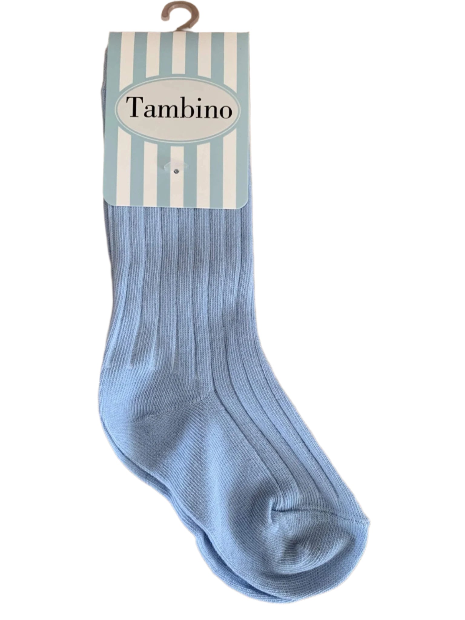 Tambino Socks - Boys Ribbed Knee High Blue Socks - Mariposa Children's Boutique